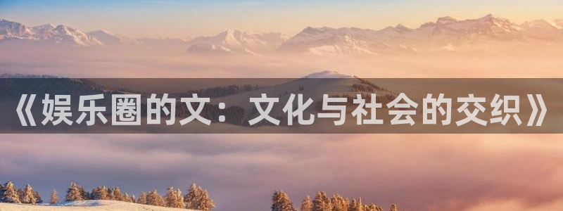 先锋娱乐体育和杏耀是哪个公司的：《娱乐圈的文：文化与社会的交织》